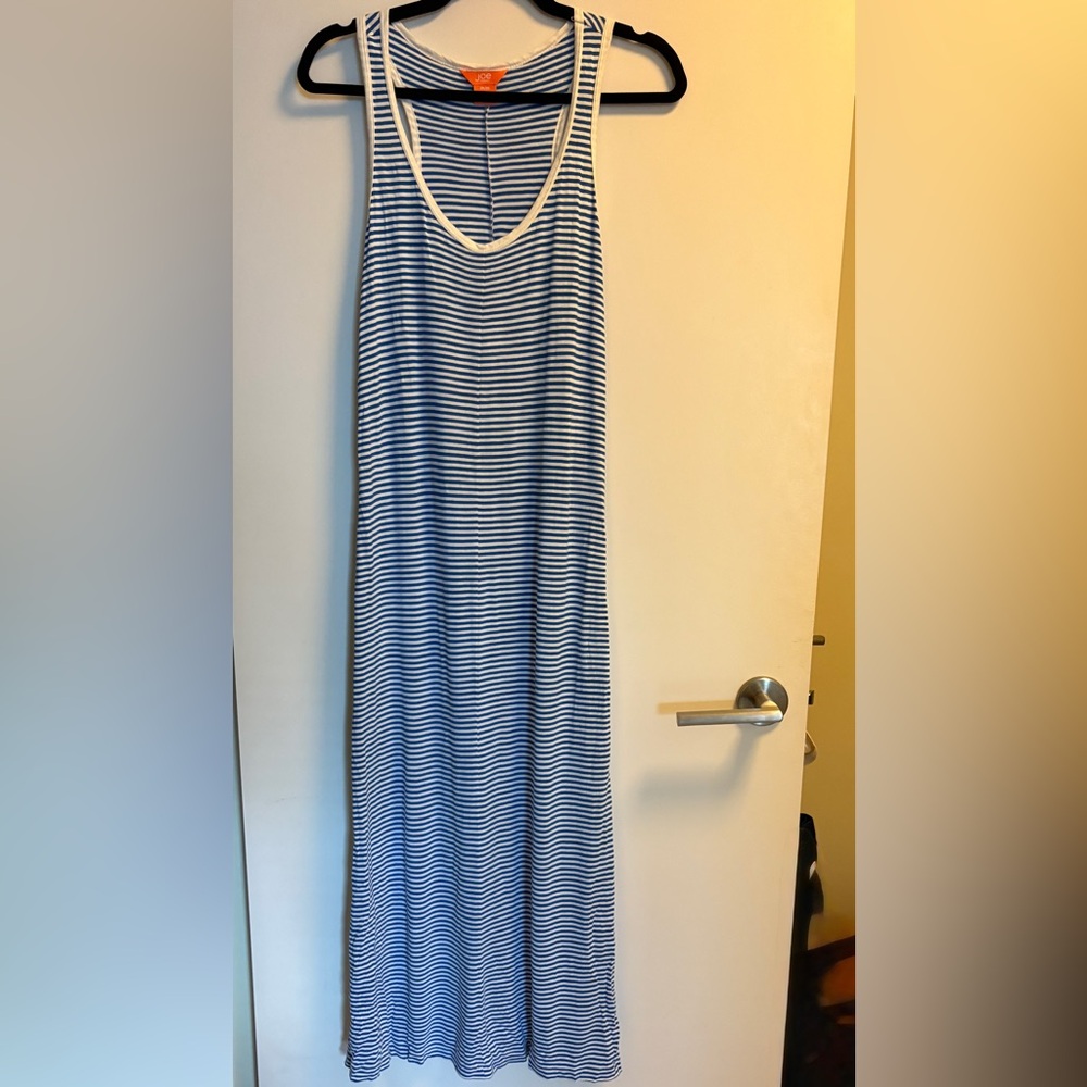 Joe Fresh Blue and White Striped Maxi Dress Size M